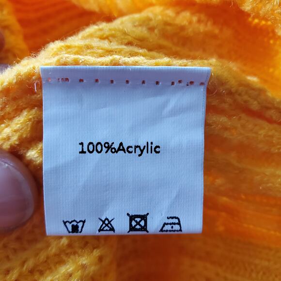 Zaful Women's Yellow Crop Turtleneck Knit Sweater Size S - Picture 9 of 10